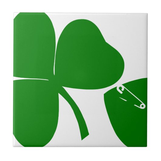 St Patrick's Day - haal Lucky 3 + 1 bladeren = 4 Tegeltje (Voorkant)