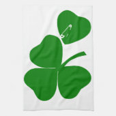 St Patrick's Day - haal Lucky 3 + 1 bladeren = 4 Theedoek (Verticaal)
