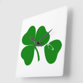 St Patrick's Day - haal Lucky 3 + 1 bladeren = 4 Vierkante Klok (Hoek)