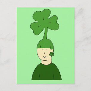 St Patrick's Day Hairstyle Shamrock Hair Briefkaart