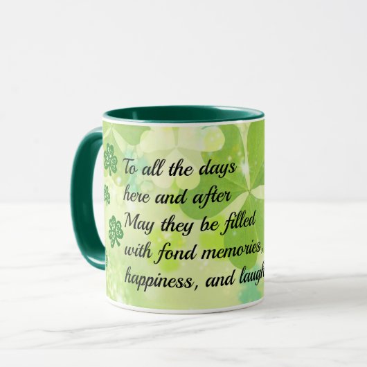 St. Patrick's Day Happiness & Laughter Coffee Mok (Voorkant links)