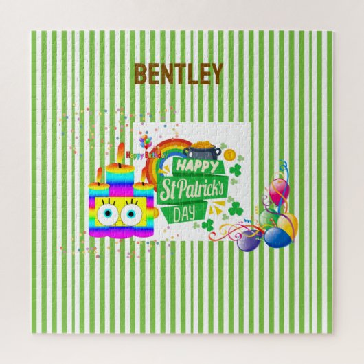 St. Patrick's Day Happy Birthday Jigsaw Puzzel (Verticaal)