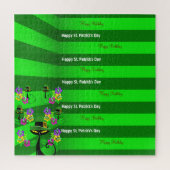 St. Patrick's Day Happy Birthday Jigsaw Puzzle Cat Legpuzzel (Verticaal)