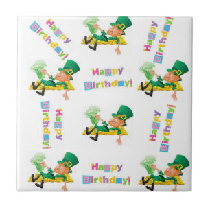 St. Patrick's Day Happy Birthday Keramische Tegel Tegeltje