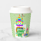 St. Patrick's Day Happy Birthday Paper Cup Papieren Bekers (Achterkant)