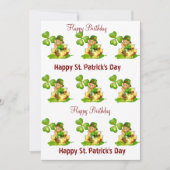 St. Patrick's Day Happy Birthday Uitnodiging (Voorkant)