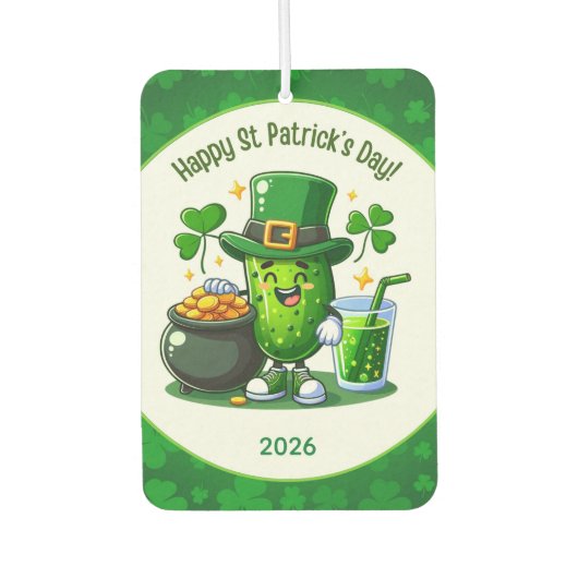 St Patricks Day Happy Pickle Luchtverfrisser (Voorkant)