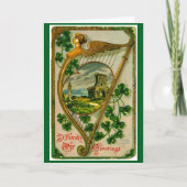 St. Patrick's Day Harp Wenskaart Kaart (Voorkant)