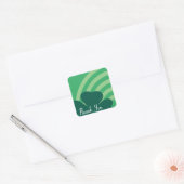 St Patricks Day Hartelijk dank voor Shamrock Rainb Vierkante Sticker (Envelop)