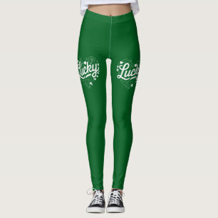 St. Patrick's Day Hartje Lucky Clover Klaverblad Leggings
