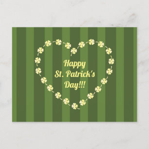 St. Patricks Day Heart Briefkaart