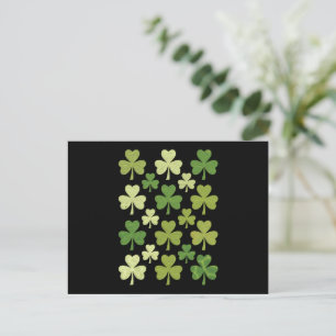 St Patrick's Day Heart Lucky Clover Shamrock Briefkaart