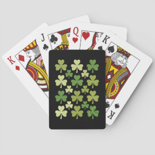 St Patrick's Day Heart Lucky Clover Shamrock Pokerkaarten