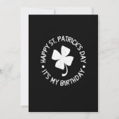 St. Patrick's Day Het is mijn geboortedag Shamrock Kaart (Voorkant)