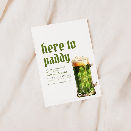 St. Patrick's Day Hier om Paddy Party uitnodiging