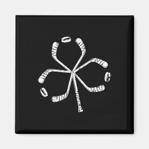 St Patricks Day Hockey Shamrock  Stick Sain Magneet