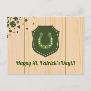 St. Patrick's Day Hoefijzer Briefkaart