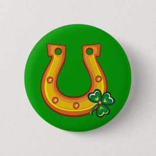 St. Patrick's Day Hoefijzer Button