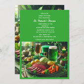 St Patrick's Day Holiday Dinner Kaart (Voorkant / Achterkant)