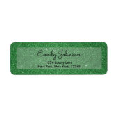 St. Patrick's Day Holiday Groene Glitter & Sparkle Etiket (Voorkant)