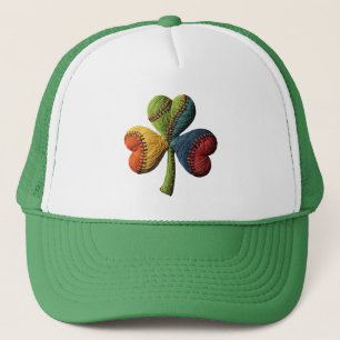 St. Patrick's Day Honkbal Lucky Clover Garenkunst Trucker Pet