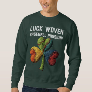 St. Patrick's Day Honkbal Lucky Clover Garenkunst Trui