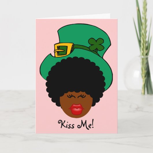 St. Patrick's Day Humor: Kus me. Ik ben Black Iris Kaart (Voorkant)