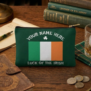 St. Patrick's Day Ierland Vlag Aangepaste Naam Sha Etui