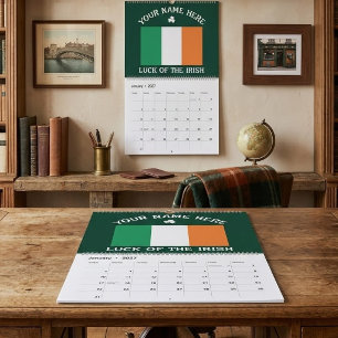 St. Patrick's Day Ierland Vlag Aangepaste Naam Sha Kalender