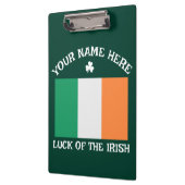 St. Patrick's Day Ierland Vlag Aangepaste Naam Sha Klembord (Links)