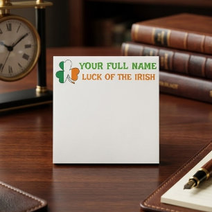 St. Patrick's Day Ierland Vlag Shamrock Aangepaste Post-it® Notes