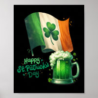 St. Patrick's Day Iers Bier Ierland Vlag Mannen Vr