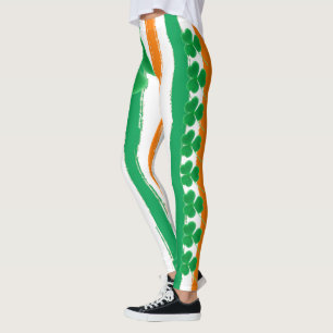 St Patrick's Day Iers Groen Sinaasappel Shamrock Leggings