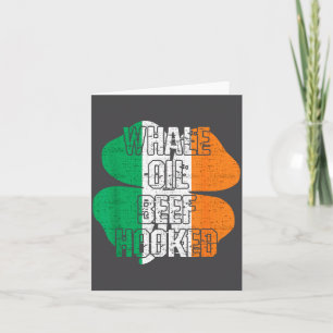 St. Patrick's Day Iers Slang Walvis Olie Rundvlees Kaart