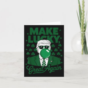 St. Patricks Day Iers Trump Bubble Gum Grappig Kaart