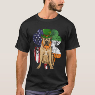 St Patricks Day Ierse Amerikaanse vlag Boerboel Ho T-shirt
