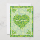 St. Patrick's Day Ierse bruiloft reactie kaart (Achterkant)