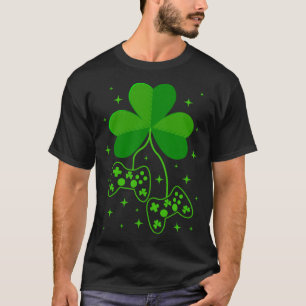 St Patricks Day Ierse Gamer Shamrock Video Game Co T-shirt
