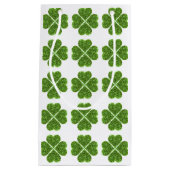 St. Patrick's day, Ierse groene glitterklaver Klein Cadeauzakje (Voorkant)