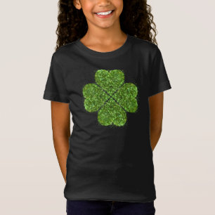 St. Patrick's day, Ierse groene glitterklaver T-shirt