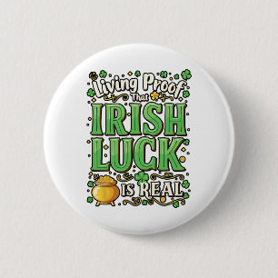 St. Patrick's Day Ierse Klaver Shenanigan Ierland Ronde Button 5,7 Cm