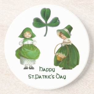 ST. PATRICK'S DAY- IERSE MEISJES ZANDSTEEN ONDERZETTER
