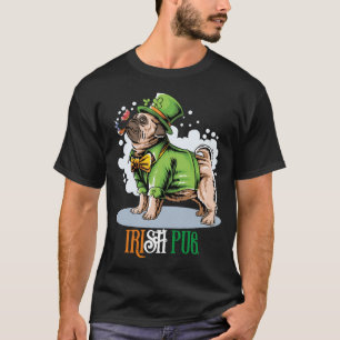 St. Patricks' Day Ierse Pug Hond T-Shirt