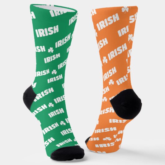 St Patricks Day Ierse Shamrock One trekker  Sokken (Gebogen)