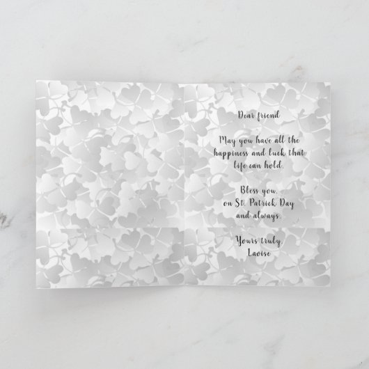 St. Patrick's Day Ierse shamrocks fotolijstje Kaart (Binnen)