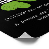 St. Patrick's Day Ierse Shenanigator Lucky Fun Clo Poster (Hoek)