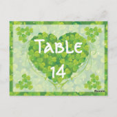 St. Patrick's Day Ierse trouwtafel nummer Briefkaart (Achterkant)