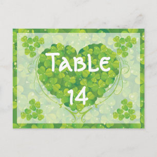 St. Patrick's Day Ierse trouwtafel nummer Briefkaart