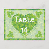 St. Patrick's Day Ierse trouwtafel nummer Briefkaart (Voorkant)