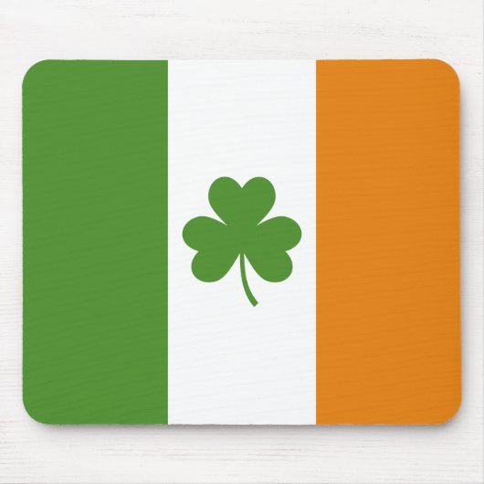 St Patrick's Day Ierse vlag met Shamrock klaver Muismat (Voorkant)